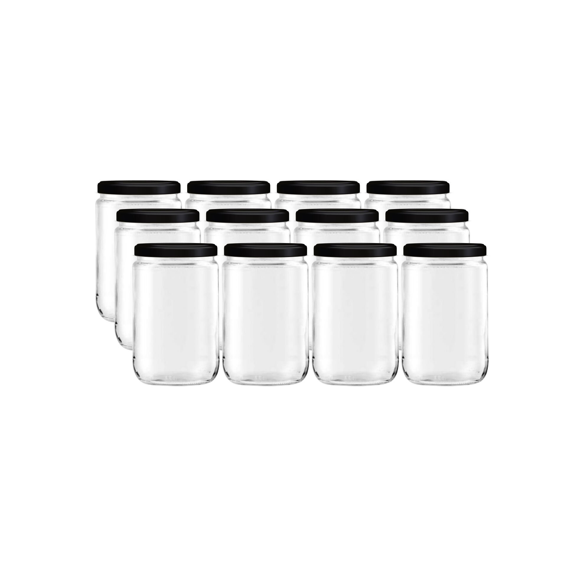 Sarkap 660 ml Mat Siyah Kapaklı Baharatlık Kavanoz