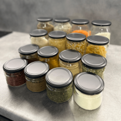 Sarkap 660 ml Mat Siyah Kapaklı Baharatlık Kavanoz