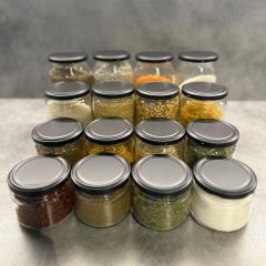 Sarkap 660 ml Mat Siyah Kapaklı Baharatlık Kavanoz