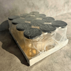 Sarkap 660 ml Mat Siyah Kapaklı Baharatlık Kavanoz