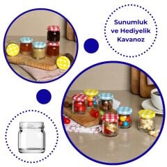 Sarkap 40 ml Siyah Kapaklı Cam Kavanoz