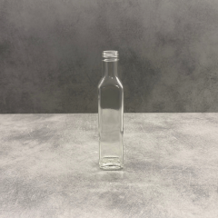 Sarkap 250 ml Marasca Kapaklı Şeffaf Cam Şişe Yağdanlık Akıtmalı Kapak