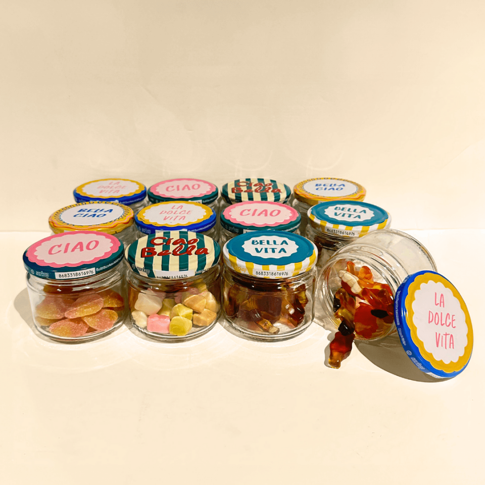 Sarkap Home 12'li 300 ml Dolce Vita Kavanoz Seti - Shrinkli
