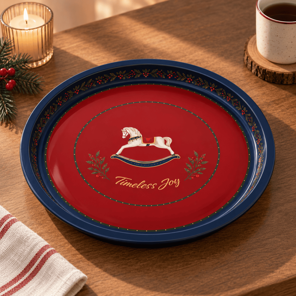 Sarkap Home 34 cm Metal Tepsi TIMELESSJOY