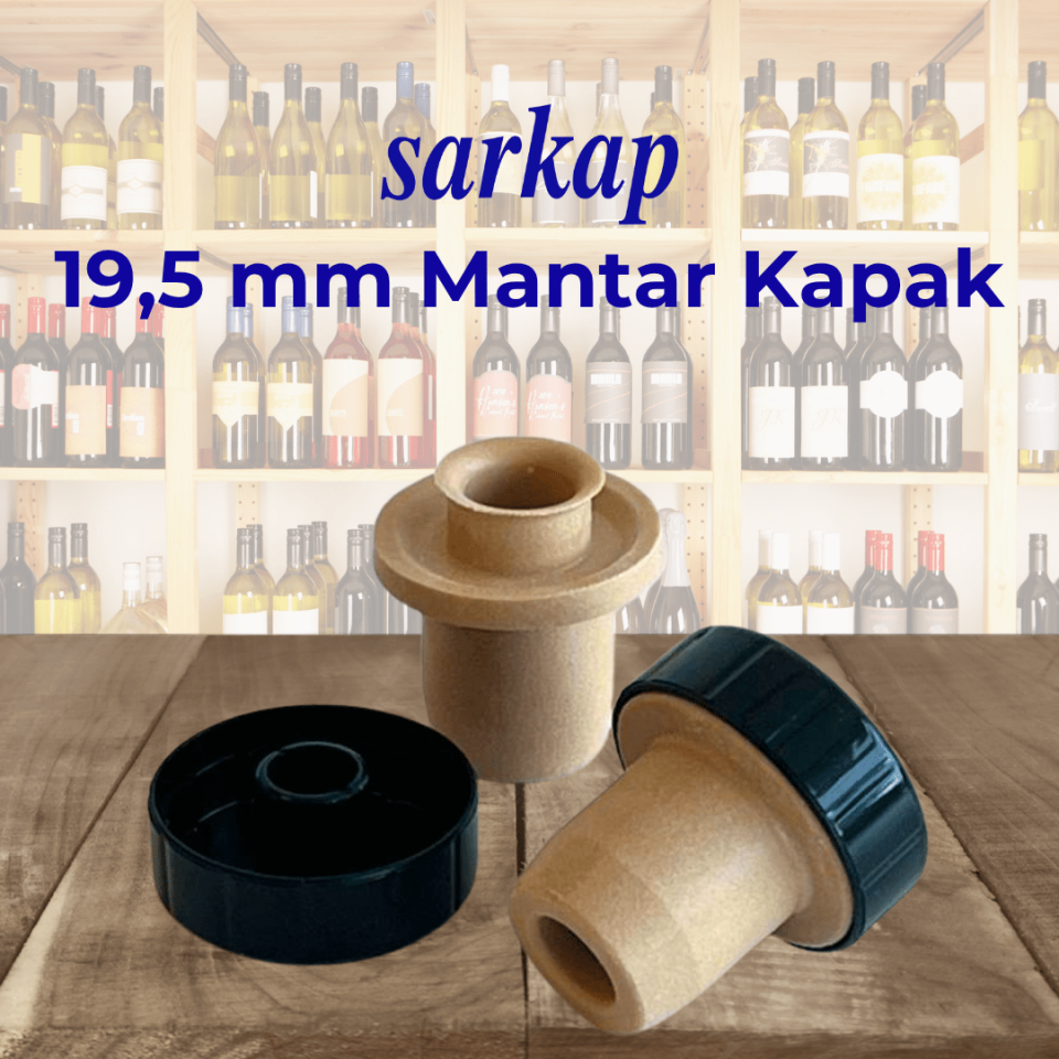 Sarkap 22 Adet Paketli 19,5 mm Mantar Kapak - Siyah