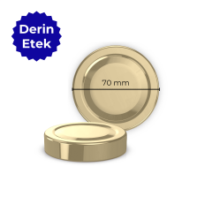 Sarkap 70 mm Derin Etek Kavanoz Kapağı Gold