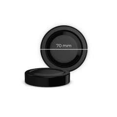 Sarkap 70 mm Derin Etek Kavanoz Kapağı Siyah