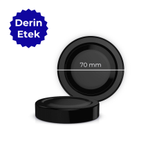 Sarkap 70 mm Derin Etek Kavanoz Kapağı Siyah