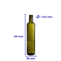 Sarkap 750 ml Dorika Kapaklı Cam Zeytinyağı Şişesi Yağdanlık Akıtmasız Kapak