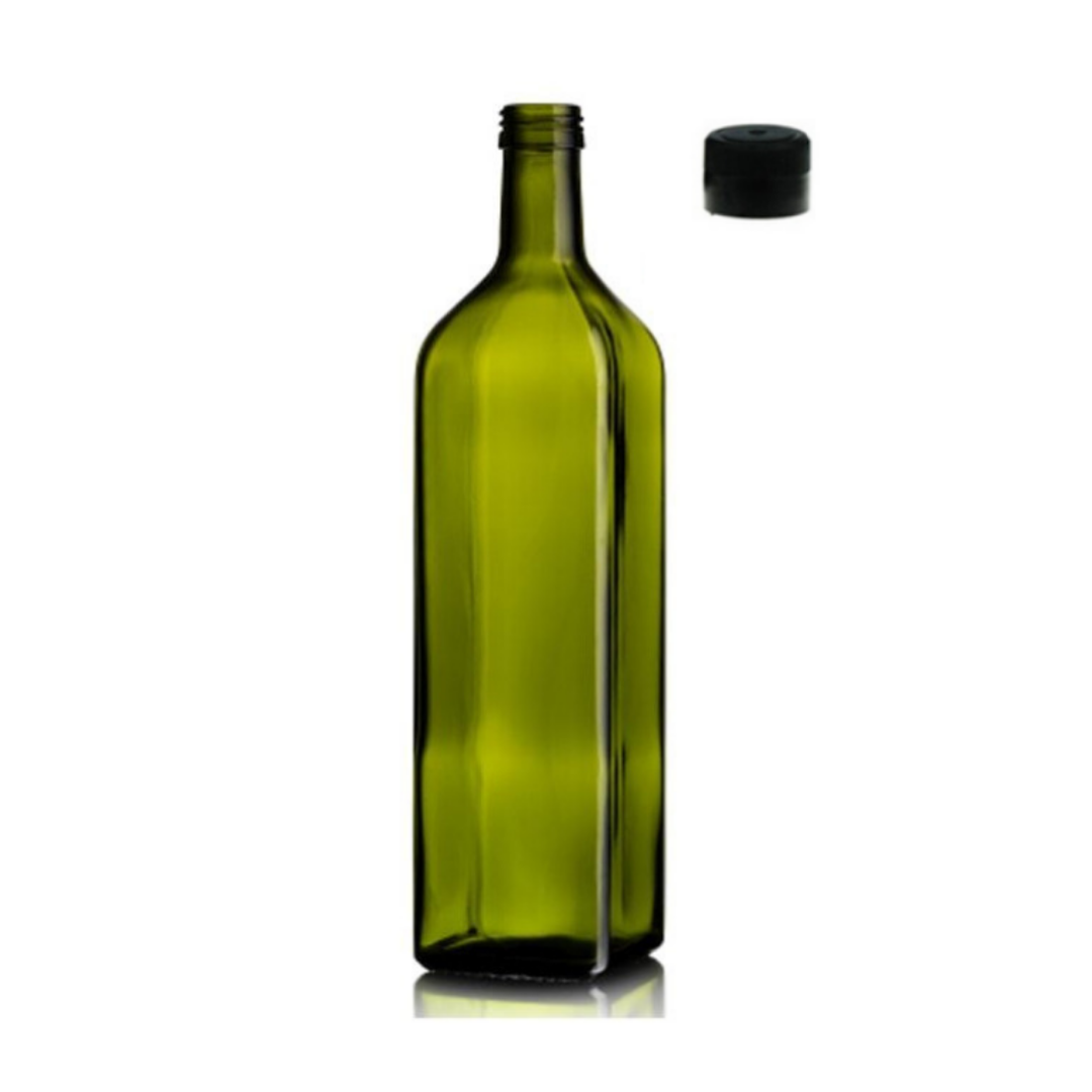 Sarkap 1000 ml Marasca Kapaklı Cam Zeytinyağı Şişesi Yağdanlık