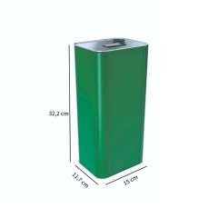 Sarkap 5 L (5000 ml) Kapaklı Kulplu Zeytinyağı Tenekesi Yeşil