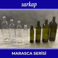 Sarkap 500 ml Marasca Kapaklı Zeytinyağı Şişesi Yağdanlık Akıtmasız Kapak