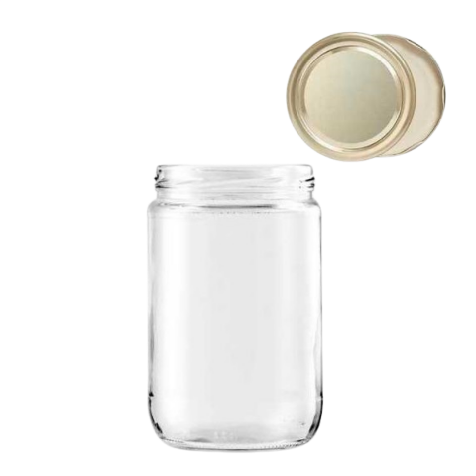 Sarkap 660 ml 12'li Kapaklı Cam Kavanoz Gold