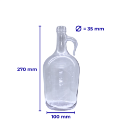 Sarkap 1500 ml Kapaklı Cam Galon Zeytinyağı Şişesi Yağdanlık Akıtmasız Kapak