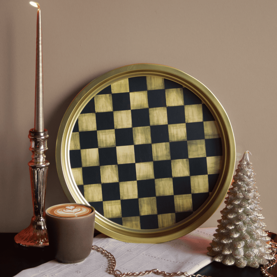 Sarkap Home 34 cm Metal Tepsi Dama