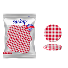 Hijyenik Paketli 10 Adet Kavanoz Kapağı Ekose Desenler 82 mm Lacivert