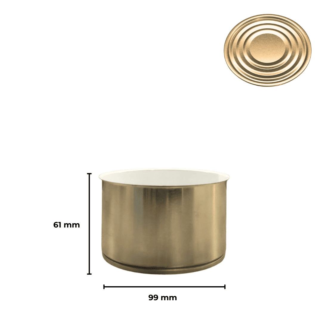 Sarkap 99x61 Pigment Laklı Kapaklı Konserve Kutusu Gold - Boğumlu  Kapak