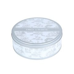 Sarkap Home 3,4 L Yuvarlak Metal Saklama Kabı 240x75mm Gri