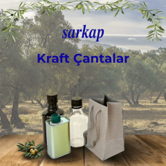 Sarkap Örgü İp Saplı Kraft Çanta 8x15x8 cm