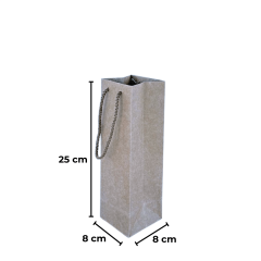 Sarkap Örgü İp Saplı Kraft Çanta 8x25x8 cm