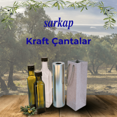 Sarkap Örgü İp Saplı Kraft Çanta 8x25x8 cm