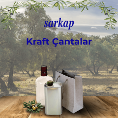 Sarkap Örgü İp Saplı Kraft Çanta 15x17x7 cm