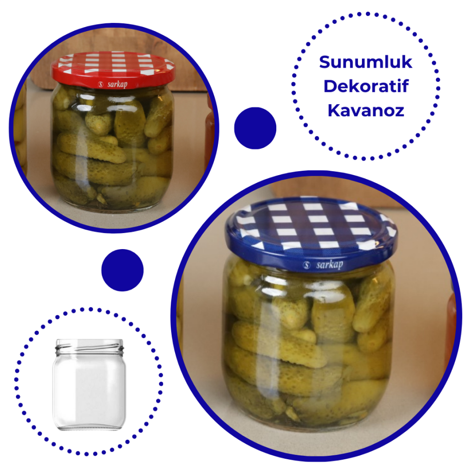 Sarkap 425 ml 3872'li Kapaksız Cam Kavanoz Shrinksiz