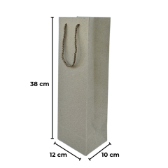 Sarkap Örgü İp Saplı Kraft Çanta 12x38x10 cm