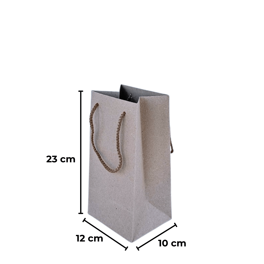 Sarkap Örgü İp Saplı Kraft Çanta 12x23x10 cm