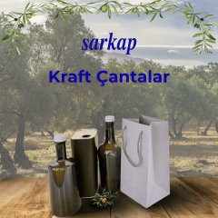 Sarkap Örgü İp Saplı Kraft Çanta 12x23x10 cm
