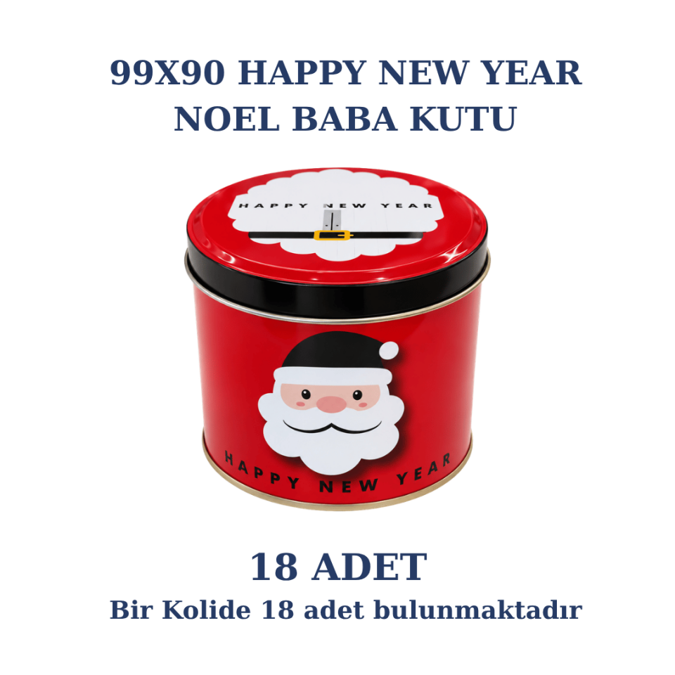 Sarkap Home 18'li 99x90 mm 700 ml Noel Baba Dekoratif Yılbaşı Kutusu