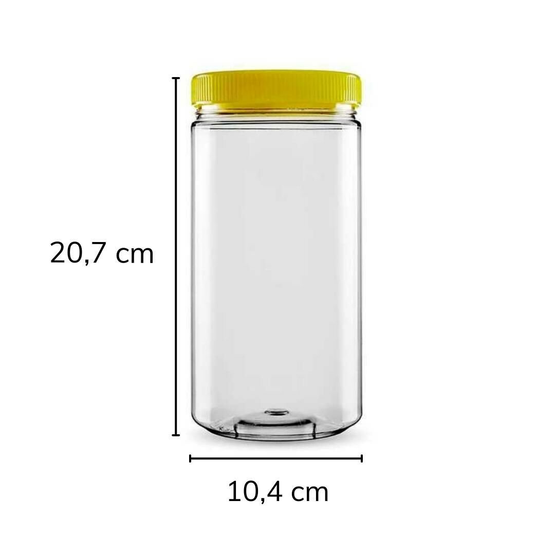 Sarkap 1500 ml Silindir Pet Kavanoz Sarı