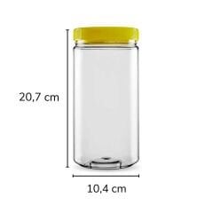 Sarkap 1500 ml Silindir Pet Kavanoz Sarı