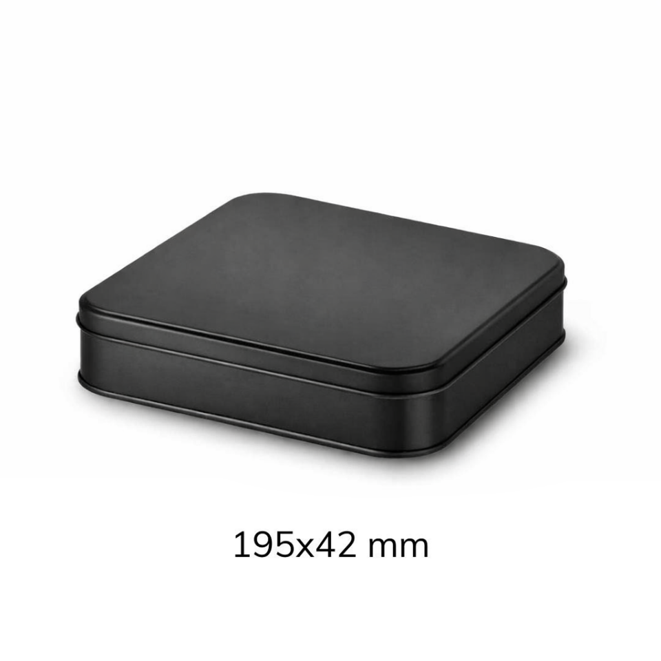 Sarkap 195x42 mm 12 Adet Kolili Metal Kare Kutu Siyah