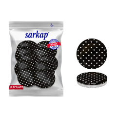 Hijyenik Paketli 10 Adet Kavanoz Kapağı Kalpli Desenler 82 mm Siyah