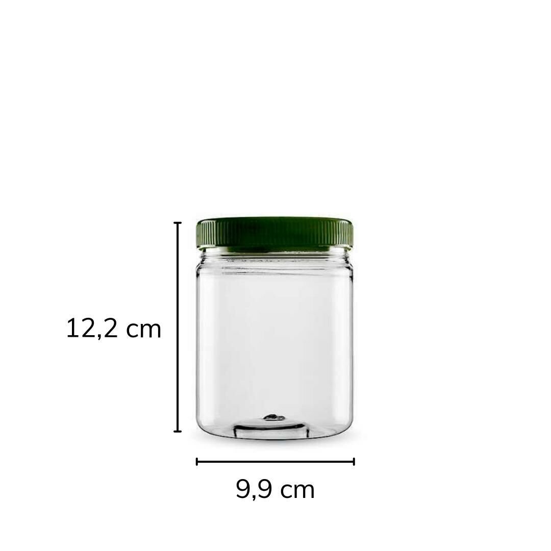 Sarkap 750 ml Silindir Pet Kavanoz Yeşil