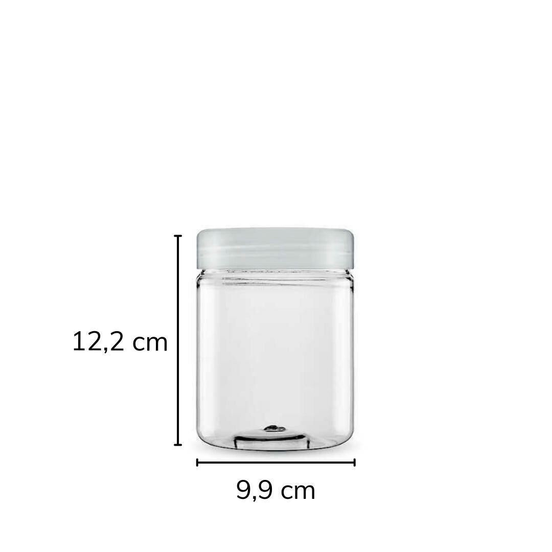 Sarkap 750 ml Silindir Pet Kavanoz Şeffaf