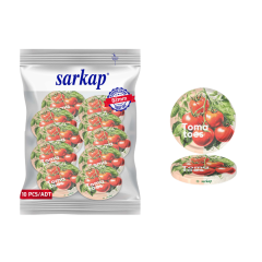 Hijyenik Paketli 10 Adet Kavanoz Kapağı Domates Desenler 82 mm Tomatoes