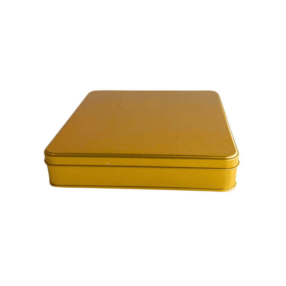 Sarkap 216x216x42 mm 40 Adet Kolili Metal Çikolata Kutusu  Gold