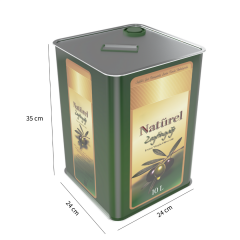 Sarkap 10 L Kapaklı Kulplu Zeytinyağı Tenekesi