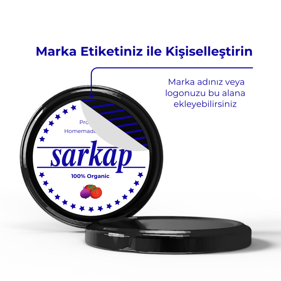 Sarkap 58 mm 58.500'lü Kavanoz Kapağı Siyah