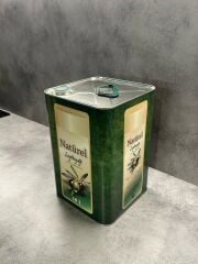 Sarkap 10 L Kapaklı Kulplu Zeytinyağı Tenekesi Yeşil Naturel Sızma