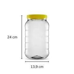 Sarkap 3000 ml Uzun Dilimli Pet Kavanoz Sarı