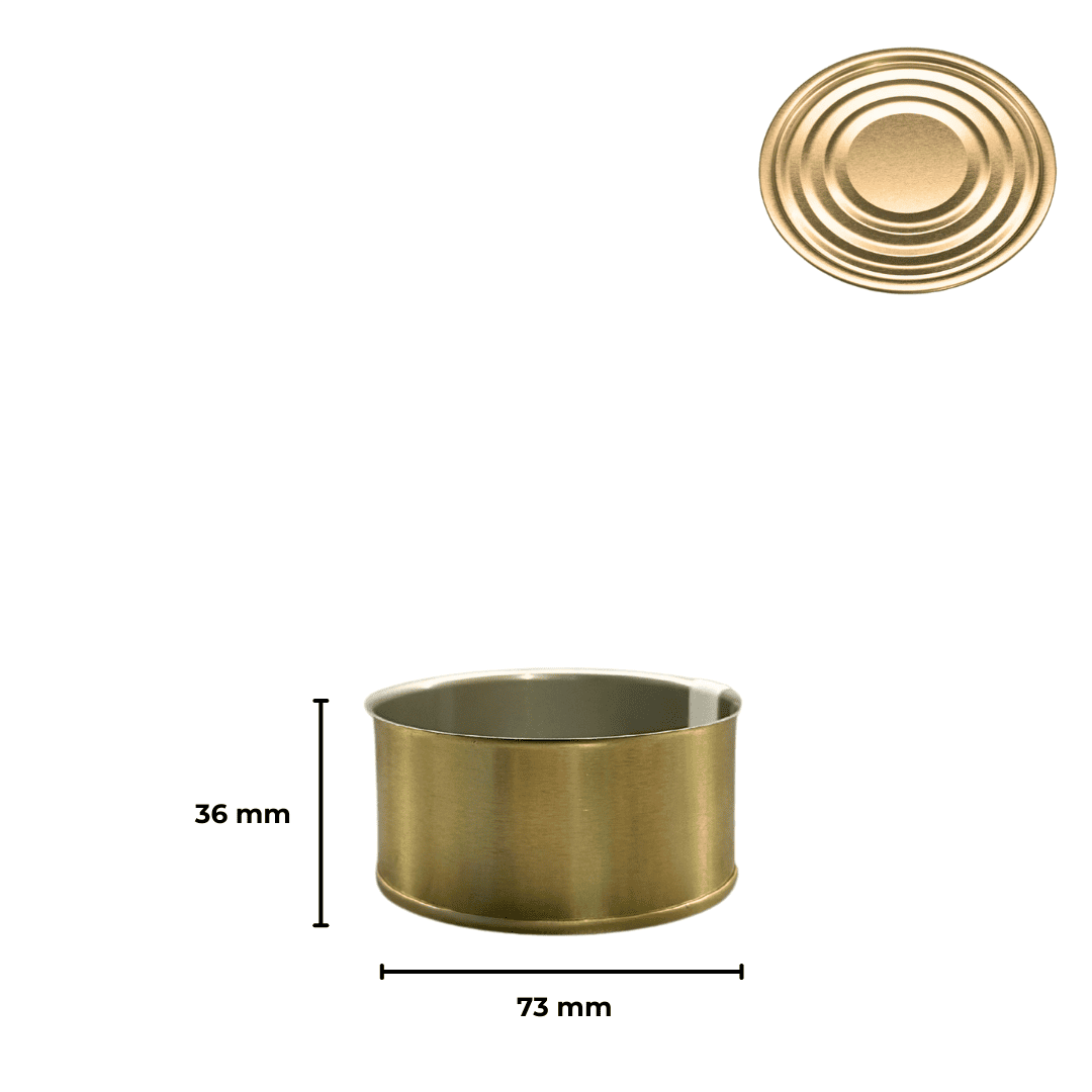 Sarkap 73x36 Als Laklı Kapaklı Konserve Kutusu Gold - Boğumlu  Kapak