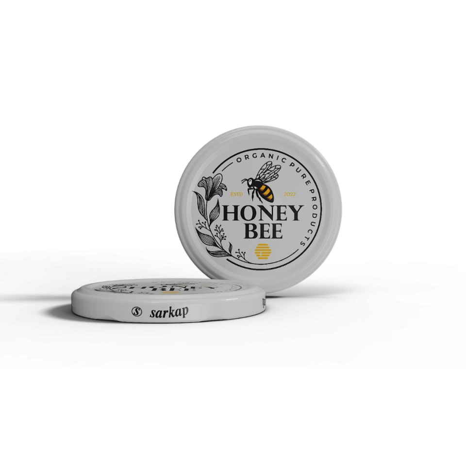 Sarkap 82 mm 630'lu Bal Desen Kavanoz Kapağı Arı
