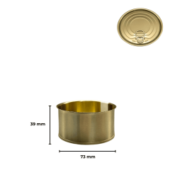 Sarkap 73x39 Als Laklı Kapaklı Konserve Kutusu Gold - Easy Open Kapak