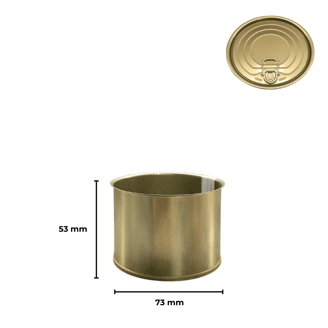 Sarkap 73x53 Als Laklı Laklı Kapaklı Konserve Kutusu Gold - Easy Open Kapak