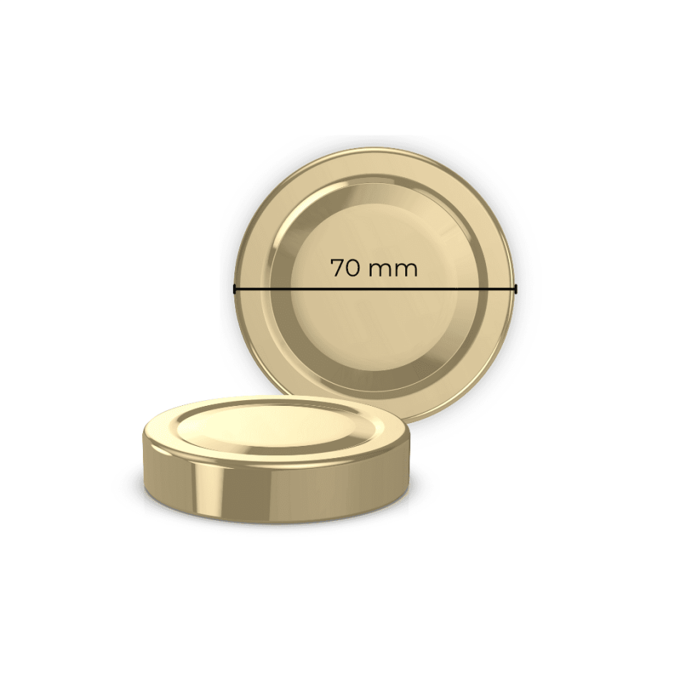 Sarkap 70 mm 520 Adet Kolili Derin Etek Kavanoz Kapağı Gold