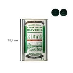 Sarkap Premium 1 L (1000 ml) Kapaklı Zeytinyağı Tenekesi Premium - Pratik Kapak - PratikKapak