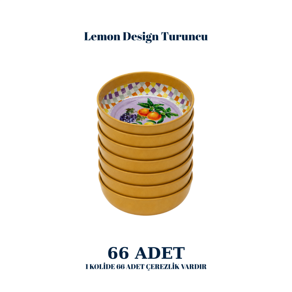 Sarkap Home 66 Adet Çerezlik LemonDesignTuruncu